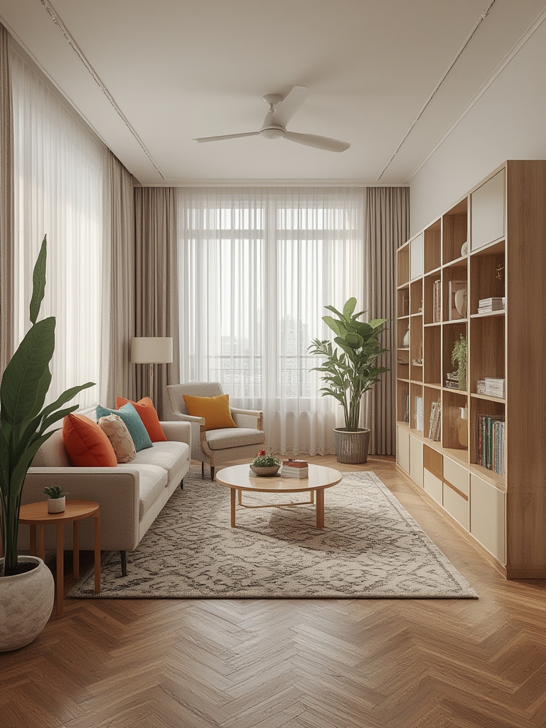 How to arrange furniture in a narrow living room - Illustration 3