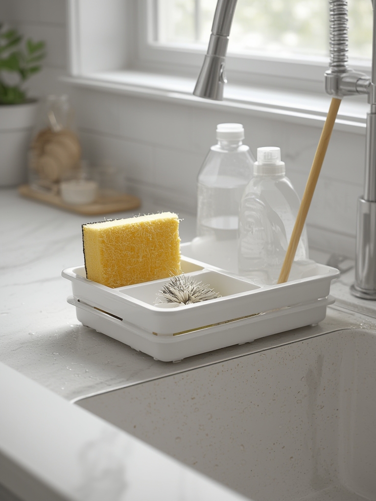 sink organizer in action