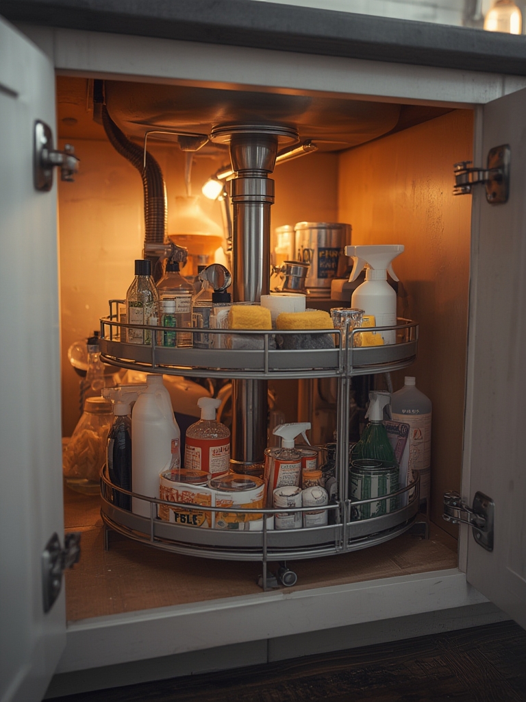 cabinet organizer in action