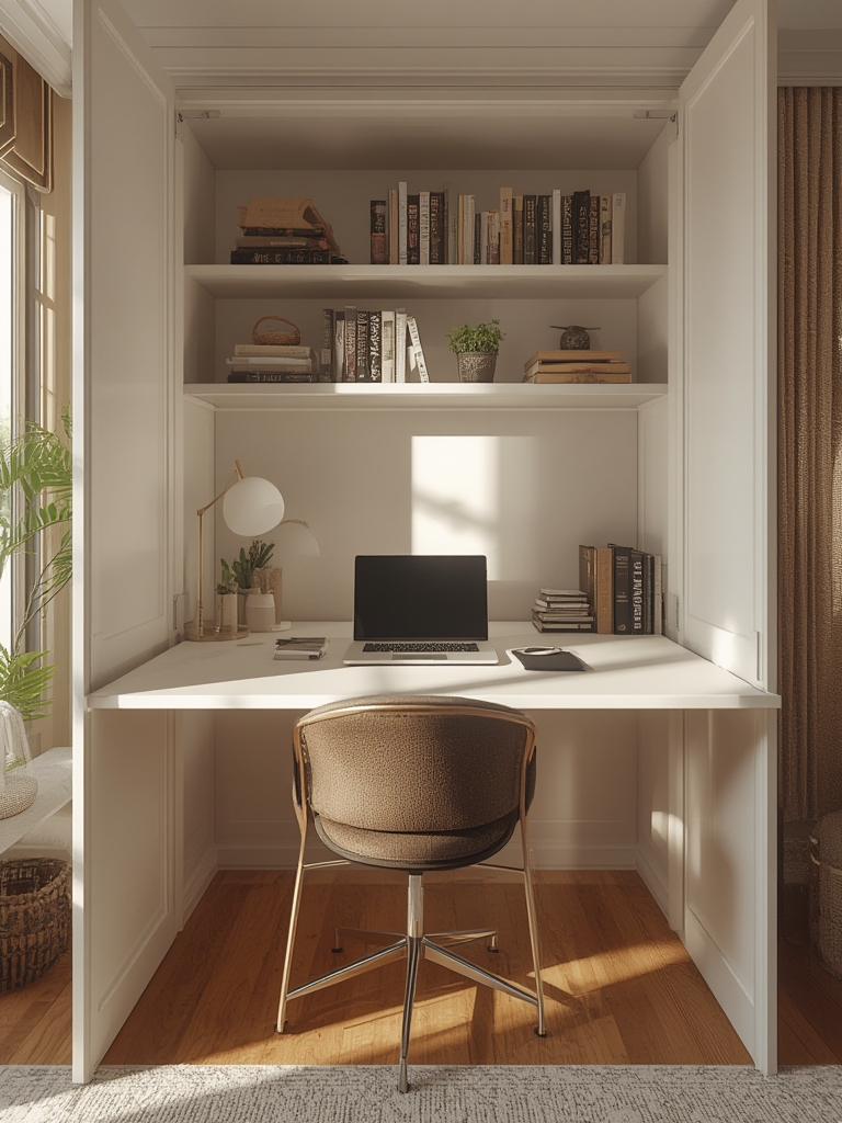 wardrobe with pull out desk - Illustration 3