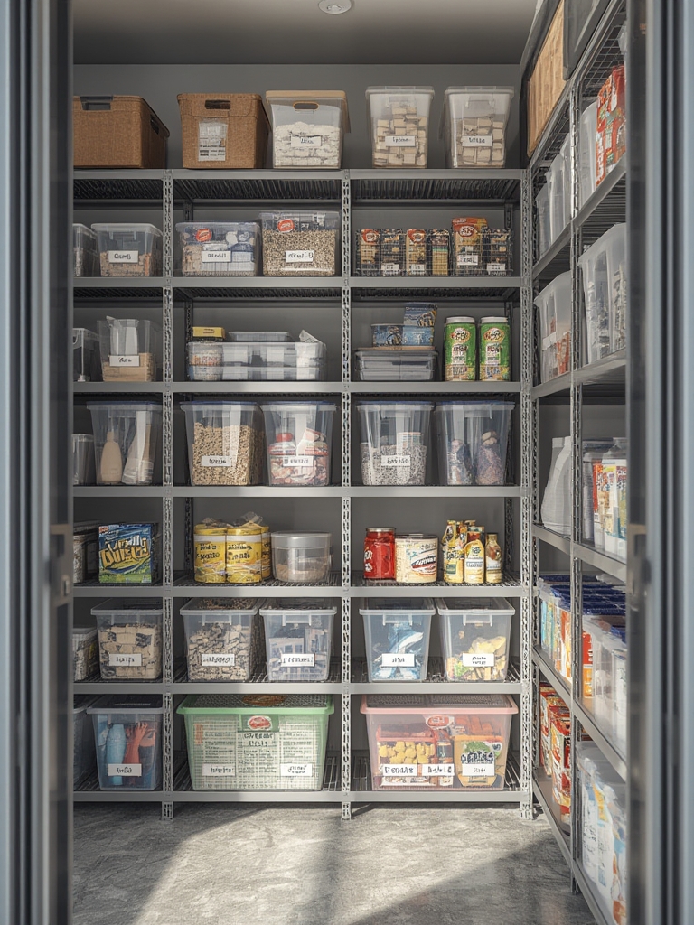 plastic shelves in action