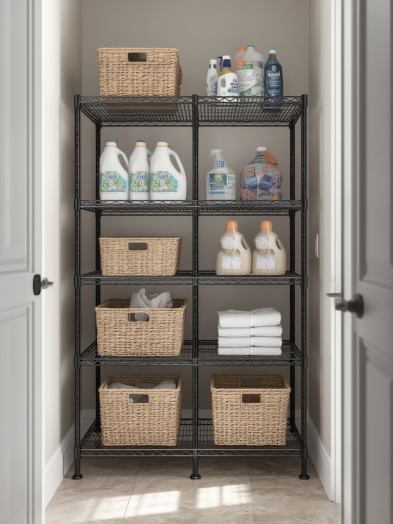 wire shelving in action